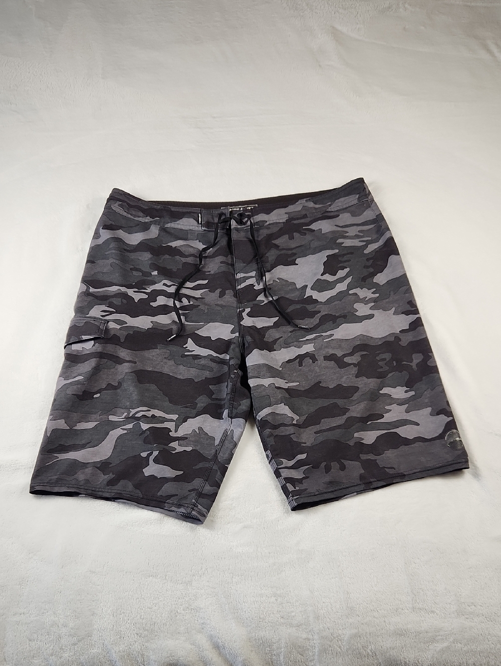 O'Neill Men's Hyperfreak Boardshorts Grey And Black Camo Size 36